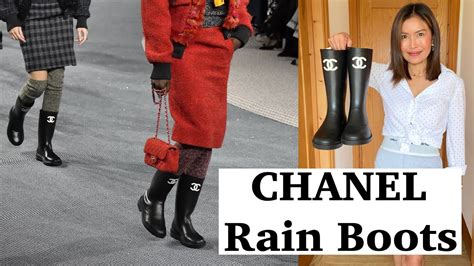 chanel rain boots size 11